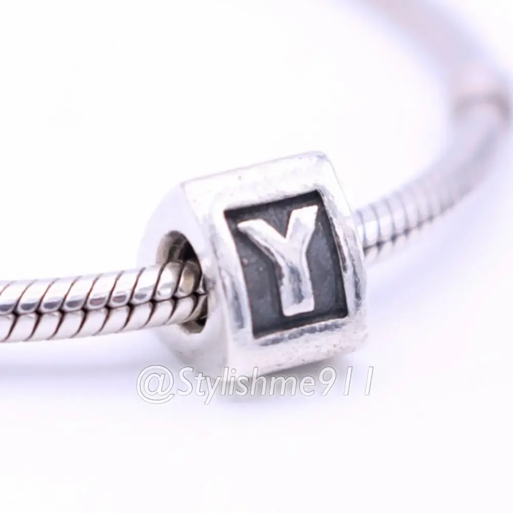 Authentic PANDORA Retired Alphabet Letter - Y